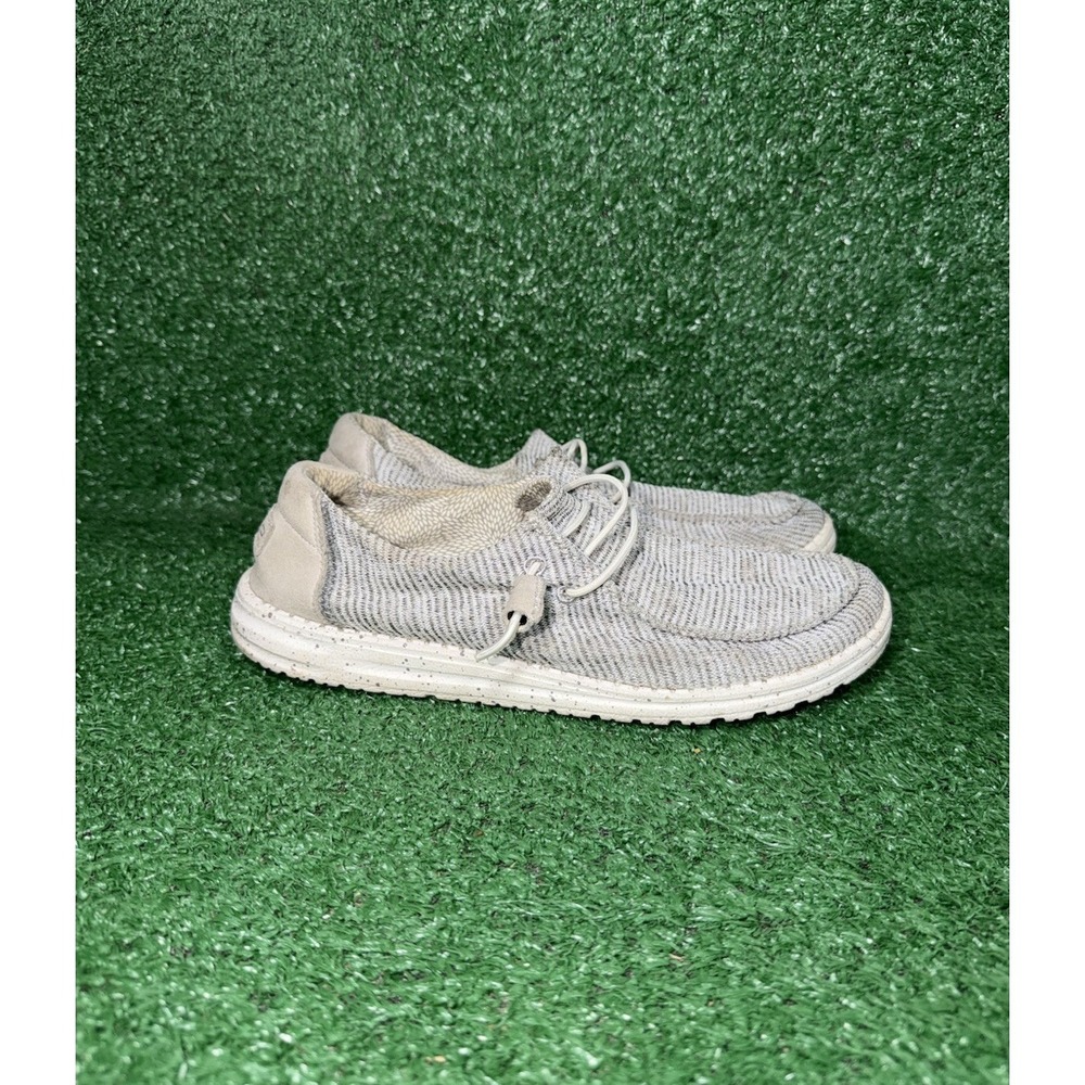 Hey Dude Wendy Womens Size 9 Grey Casual Slip On Comfy Shoes Loafers